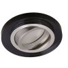 Beépíthető spot keret , lámpatest , MR16 , MORTA CT-DTO50-B , kerek , fekete , ezüst , billenthető
