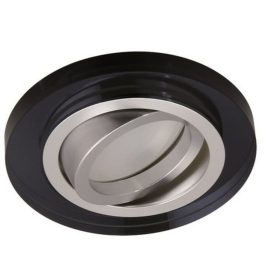   Beépíthető spot keret , lámpatest , MR16 , MORTA CT-DTO50-B , kerek , fekete , ezüst , billenthető