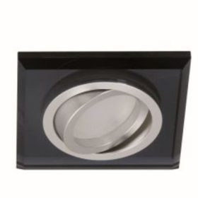   LED lámpatest , spot keret , GU10/MR16 , beépíthető , billenthető , fekete , üveg , MORTA , CT-DTL50-B