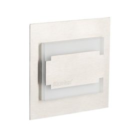   LED lámpatest , oldalfali , lépcsővilágító , irányfény , 0.8W , négyzet , meleg fehér , rozsdamentes acél , TERRA MINI