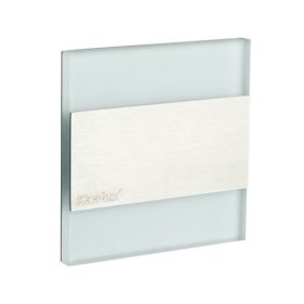   LED lámpatest , oldalfali , lépcsővilágító , irányfény , 0.8W , négyzet , hideg fehér , rozsdamentes acél , TERRA