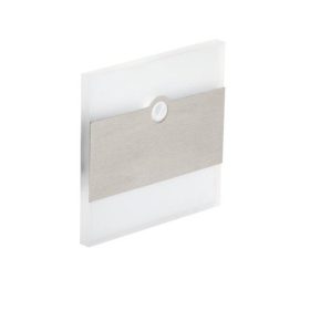   LED lámpatest , oldalfali , mozgásérzékelős , lépcsővilágító , irányfény , 0.8W , négyzet , hideg fehér , rozsdamentes acél , TERRA