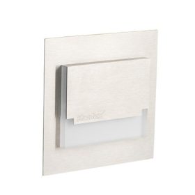   LED lámpatest , oldalfali , lépcsővilágító , irányfény , 0.8W , négyzet , meleg fehér , rozsdamentes acél , SABIK MINI