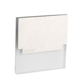   LED lámpatest , oldalfali , lépcsővilágító , irányfény , 0.8W , négyzet , hideg fehér , rozsdamentes acél , SABIK
