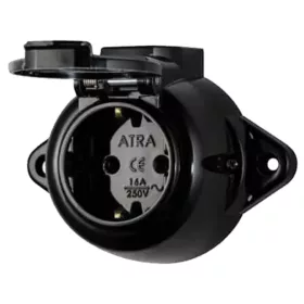 ANTIQUE GERMAN SOCKET WITH COVER 16А 250V IP44 BL