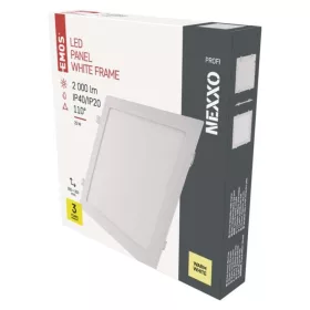   LED süllyesztett lámpatest NEXXO, négyzet, fehér, 24W, meleg fehér, 3000K, 2000, 220–240V, CRI> 82, IP40/IP20, EMOS, ZD2154