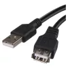EMOS USB kábel 2.0 A – A/F csatlakozó 2m, fekete, S70201