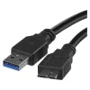 EMOS USB kábel 3.0 A csatlakozó – micro B csatlakozó 1m, fekete, S70203