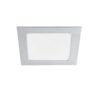 LED panel , 12W , süllyesztett , négyzet , természetes fehér , szatén nikkel keret , IP44 , KATRO