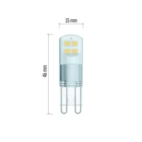   LED izzó Classic JC, G9, 1,9 W (22 W), 210 lm, meleg fehér, 3000K, 230V, CRI>80, EMOS, ZQ9526