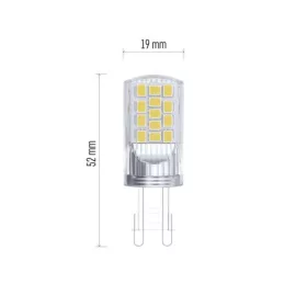   LED izzó Classic JC, G9, 4 W (40 W), 470 lm, természetes fehér, 4000K, 230V, CRI>80, EMOS, ZQ9545.2
