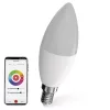 LED izzó GoSmart gyertya, E14, 4,8 W (40 W), 470 lm, RGB, dimmelhető, WiFi, 220-240V, CRI>80, EMOS, ZQW322R