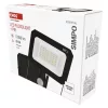 LED reflektor SIMPO PIR 30 W természetes fehér, 4000K, 3000, 220–240V, CRI> 80, fekete, IP44, EMOS, ZS2333