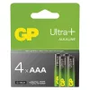 GP Ultra Plus Alkáli elem AAA 4db, 1,5V, B03114