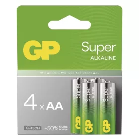 GP Super Alkáli elem AA 4db, 1,5V, B01214