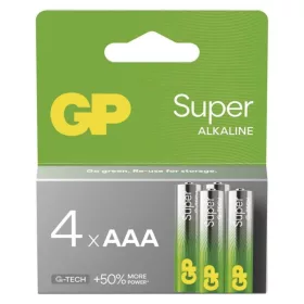 GP Super Alkáli elem AAA 4db, 1,5V, B01114