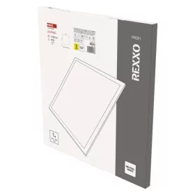   LED panel REXXO 60 × 60 cm, 24 mm, 36 W, 4000 lm, süllyesztett, semleges fehér, IP20, 220–240V, CRI> 80, Természetes fehér, EMOS, ZB2214