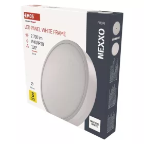   LED-es felületi lámpatest NEXXO, kerek, fehér, 28,5W, semleges fehér, 4000K, 2700, 220–240V, CRI> 80, Természetes fehér, IP40/IP20, EMOS, ZM5155
