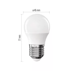   LED izzó Classic Mini Globe, E27, 2,5 W (32 W), 350 lm, Meleg fehér, 2700K, 230V, CRI>80, EMOS, ZQ6D11