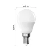 LED izzó Classic Mini Globe, E14, 4,2 W (40 W), 470 lm, Természetes fehér, 4000K, 230V, CRI>80, EMOS, ZQ1E23