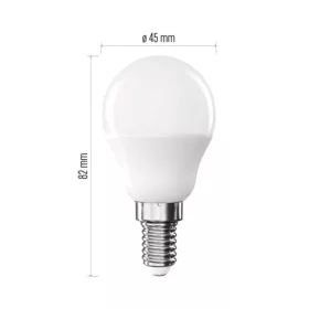   LED izzó Classic Mini Globe, E14, 4,2 W (40 W), 470 lm, Természetes fehér, 4000K, 230V, CRI>80, EMOS, ZQ1E23