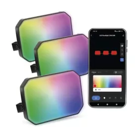   GoSmart kültéri LED reflektor, kezdő készlet, 3 darab, 14 W, RGBIC dimmelhető, WiFi, 990, CCT, IP65, EMOS, ZIW184R
