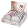 Hordozható sminktükör LED fénnyel 10db, display box, 30, fehér, rózsaszín, EMOS, P4718