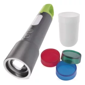   EMOS LED tölthető fém zseblámpa 600 lm, 1 200 mAh, szürke, zöld, IP44, P3118