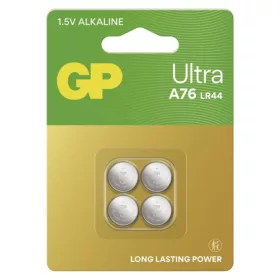   GP Ultra Alkáli gombelem LR44 (a76) 4db/bliszter, 1,5V, B30764
