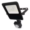 EMOS VISIO LED reflektor 10W mozgásérzékelővel IP54 term. fehér, 4000K, 1500, 220-240V, CRI> 80, fekete, Természetes fehér, ZS2913