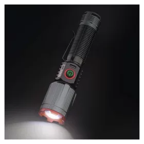   EMOS LED tölthető fém zseblámpa 1200 lm, 2200 mAh, fekete, metál szürke, IP43, P3121