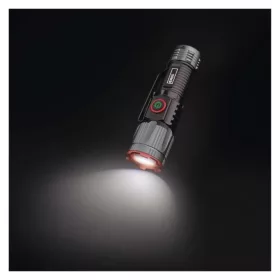   EMOS LED tölthető fém zseblámpa 300 lm, 700 mAh, fekete, metál szürke, IP43, P3120