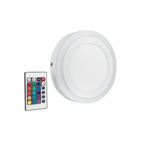   Ledvance LED Color + White Round távirányítós fali LED lámpa, melegfehér, RGB kerettel 19W, 780LM