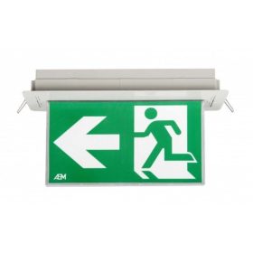   LED vészvilágító lámpatest , készenléti/állandó üzemmód , kétoldalú , 6 db-os piktogram szettel , süllyesztett , IP42