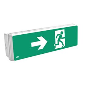   LED vészvilágító lámpatest , készenléti/állandó üzemmód , kétoldalú , fali- és mennyezeti szerelhetőség , IP65