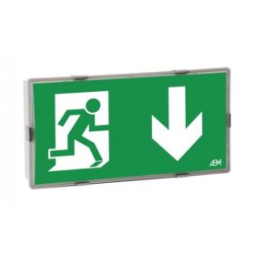   LED vészvilágító lámpatest , készenléti/állandó üzemmód , oldalfali , 4 db-os piktogram szettel , falon kívüli , IP65