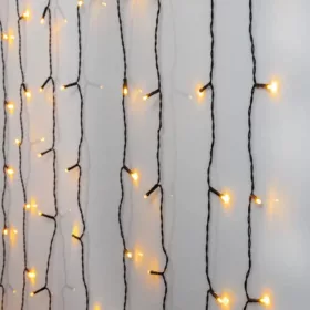   LED fényfüggöny , kültéri , 120 db LED , 1.3 x 2 m , meleg fehér , IP44 , EGLO