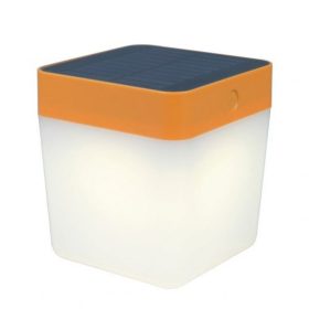   Led lámpatest , kültéri , 1W , napelemes , dimmelhető , meleg fehér , IP44 , narancs , LUTEC , TABLE CUBE