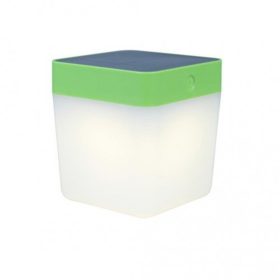   Led lámpatest , kültéri , 1W , napelemes , dimmelhető , meleg fehér , IP44 , zöld , LUTEC , TABLE CUBE
