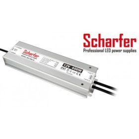   LED tápegység , 12 Volt , 400 Watt , 33.3A , kültéri , vízálló , IP67 , Scharfer , 7 év garancia