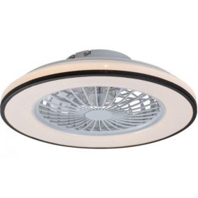   Ventilátoros LED lámpatest , mennyezeti , 48W , CCT , dimmelhető , fekete , távirányítóval , Rábalux , DALFON2