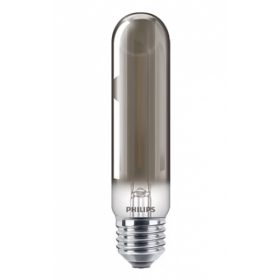   LED lámpa , égő , izzószálas hatás , filament , E27 , T32, 2.3 Watt , meleg fehér , szürke , Philips , Classic smoky