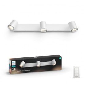   Led lámpatest , Philips Hue , Adore , fali , spot (3 x 5W GU10  + távirányító) , CCT , dimmelhető , fehér , IP44