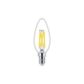   LED lámpa , égő , gyertya , E14 , 5.9 Watt , dimmelhető , 2200-2700K , meleg fehér, Philips