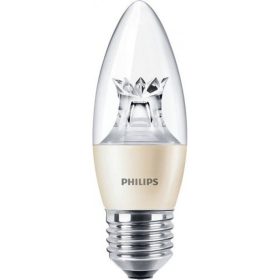   LED lámpa , égő , gyertya , E27 , 6 Watt , 2200-2700K , dimmelhető , Philips DimTone