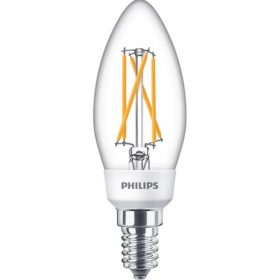   LED lámpa , égő , izzószálas hatás , filament , gyertya , E14 foglalat , 5 Watt , kapcsolóval dimmelhető , Philips , SceneSwitch