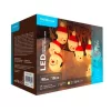 Led fényfüzér , beltéri , meleg fehér , elemes , mikulásfej, 10 LED , IP20 , Modee