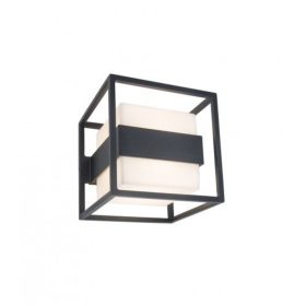   LED lámpatest , oldalfali , 13W , meleg fehér , fekete , kültéri , IP54 , LUTEC , CRUZ