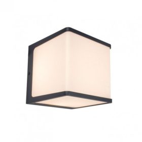   LED lámpatest , oldalfali , 21W , meleg fehér , sötét szürke , kültéri , IP54 , LUTEC , DOBLO