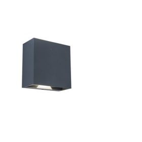   LED lámpatest , oldalfali , 2 irányú, 10W , állítható sugárzási szög , természetes fehér , sötét szürke , kültéri , IP54 , LUTEC , GEMINI BEAMS